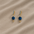 Creolen mit blauen Kristallen