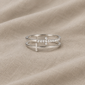 Minimalistischer Doppelkreuz-Ring