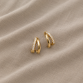 Geometrische minimalistische Gold-Ohrringe