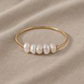 Minimalistischer Süßwasserperlen-Ring