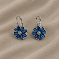 Sonnenblume Zirkonia Silber Ohrringe