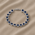 Armband mit Herzgliedern aus Silber