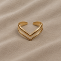 Eleganter Kurven-Akzent-Ring