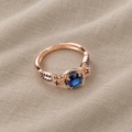 Vintage Runder Saphir Goldring