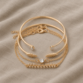 Minimalistisches Strass-Armband-Set