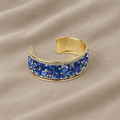 Blaues Saphir-Goldarmband