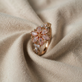 Goldring mit Rosenmuster