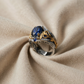 KÖNIGLICHER BLAUER UND GOLDENER RING