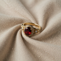 Rubin Halo Knotenring