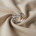 Weißgold Zirkonrebenring