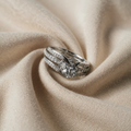 Weißgold Zirkon Moniker-Ring