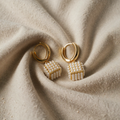 Goldene Würfel Ohrringe