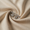 Weißgold Zirkon Geometrische Ohrringe