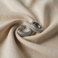 Antik Micro Zirkonia Weißgold Creolen Ohrringe