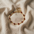 Goldenes Ruby Herzarmband