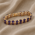 Ametyst-Tennisarmband in goldfarben