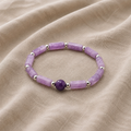 Handgefertigtes Amethyst-Armband mit Perlen