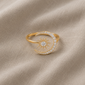 Majestätischer Mondring mit Zirkonia