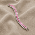 Pavé-Armband mit runden Strasssteinen