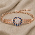 Exklusives Armband mit kristallblauen Zirkonia