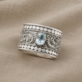 Retro breiter Zirkonia-Ring