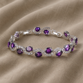Silberfarbenes Armband mit Halo-Gliedern