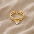 Herzring mit Zirkonia